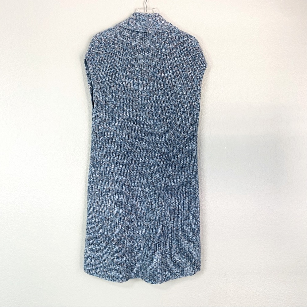 CAbi Light Blue Long Open-Knit Cardigan Vest - Picture 3 of 8